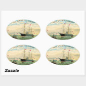 Sticker Ovale Inman Steamship Company (Feuille)