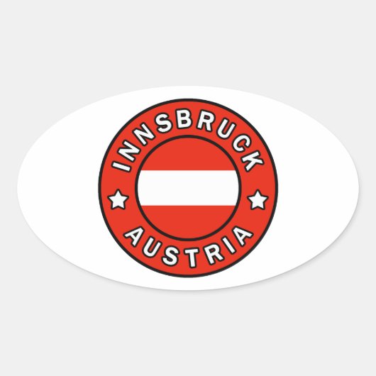 Sticker Ovale Innsbruck Autriche (Devant)