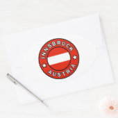Sticker Ovale Innsbruck Autriche (Enveloppe)