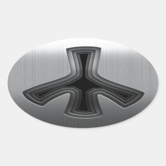 Sticker Ovale Inoxydable (Devant)