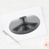 Sticker Ovale Inoxydable (Enveloppe)