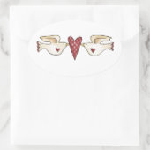 Sticker Ovale inséparables (Sac)