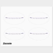 Sticker Ovale Insérer un devis inspirant ici - violet (Feuille)