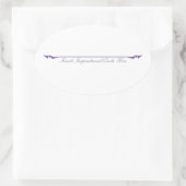 Sticker Ovale Insérer un devis inspirant ici - violet (Sac)