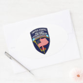 Sticker Ovale Insigne USMLM (Enveloppe)