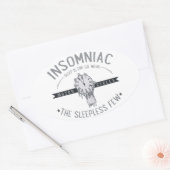 Sticker Ovale Insomniaque (Enveloppe)