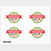 Sticker Ovale Inspecté par Elf (Feuille)