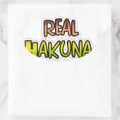 Sticker Ovale Inspiration Art "Keep It Real Hakuna Matata" (Sac)