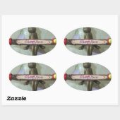 Sticker Ovale Inspirational Rabbit : Always Love Sign Art Print (Feuille)