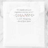 Sticker ovale inspiré par Anne of Green Gables (Sac)