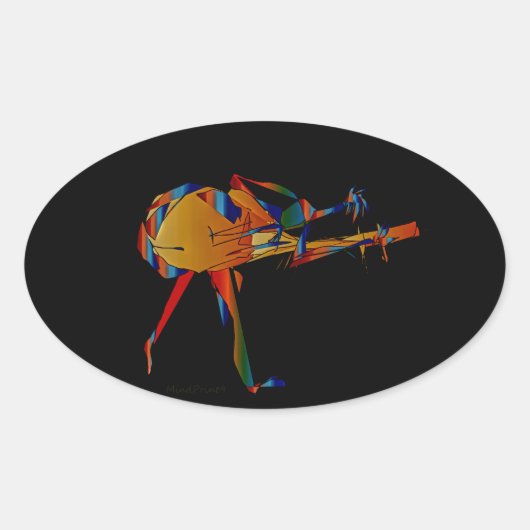 Sticker Ovale Instrumentaliste (Devant)