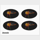 Sticker Ovale Instrumentaliste (Feuille)