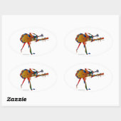 Sticker Ovale Instrumentaliste (Feuille)