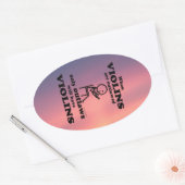 Sticker ovale interdit aux violons (Enveloppe)