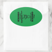 Sticker ovale interdit par les boes (Sac)