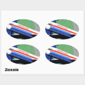 Sticker Ovale INTERFLUG - Compagnie aérienne nationale de DDR, A (Feuille)
