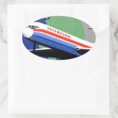 Sticker Ovale INTERFLUG - Compagnie aérienne nationale de DDR, A (Sac)