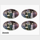 Sticker Ovale Interval au cirque (Feuille)