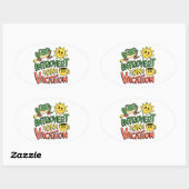 Sticker Ovale Introvert Sunshine Break (Feuille)