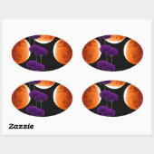 Sticker Ovale Intrusion violette (Feuille)