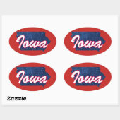 Sticker Ovale Iowa (Feuille)