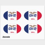 Sticker Ovale Iowa (Feuille)