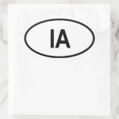 STICKER OVALE IOWA "IA" (Sac)