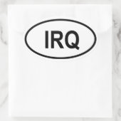 Sticker Ovale Irak "IRQ" (Sac)
