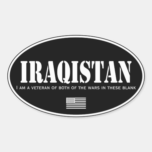 Sticker Ovale Iraq (Devant)