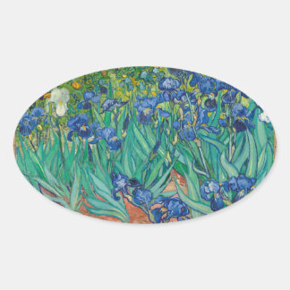 Sticker Ovale Iris de Vincent van Gogh