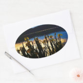 Sticker Ovale Iris jaunes sur la rive du lac Arrowhead (Enveloppe)