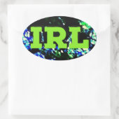 Sticker Ovale IRL (En Vie Réelle) (Sac)