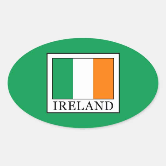Sticker Ovale Irlande (Devant)