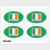 Sticker Ovale Irlande (Feuille)