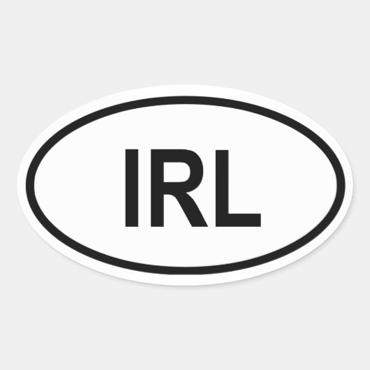 Sticker Ovale Irlande "IRL" (Devant)