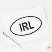 Sticker Ovale Irlande "IRL" (Enveloppe)