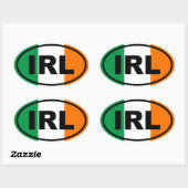 Sticker Ovale Irlande IRL Europe (Feuille)