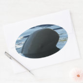 Sticker Ovale Irrawaddy Dolphin Peek-A-Boo (Enveloppe)