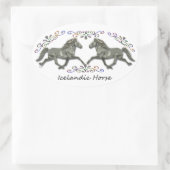 Sticker Ovale islandais vintage (Sac)