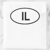 Sticker Ovale Israël "IL" (Sac)