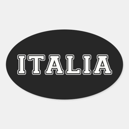 Sticker Ovale Italie (Devant)
