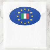 Sticker ovale Italie de l'Union européenne (Sac)