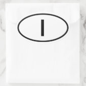 Sticker Ovale Italie "I" (Sac)