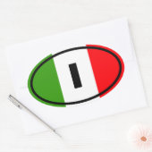 Sticker Ovale Italie - I - Europe (Enveloppe)