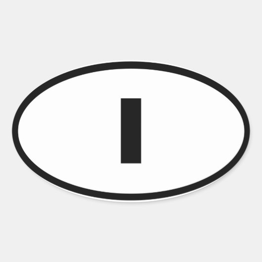 Sticker Ovale Italie - I - Europe (Devant)