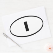 Sticker Ovale Italie - I - Europe (Enveloppe)