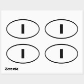 Sticker Ovale Italie - I - Europe (Feuille)