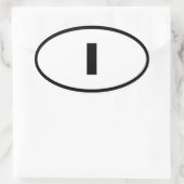 Sticker Ovale Italie - I - Europe (Sac)