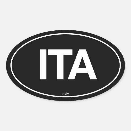 Sticker Ovale Italie Oval (Devant)