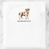 Sticker Ovale Jack Russell Terrier (Sac)